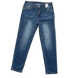 Amazon nwt Cropped Skinny Distressed Jean Lightweight Cotton Polyester Blend XL
